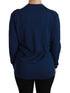 Dolce & Gabbana Blue Button Cardigan Virgin Wool Sweater